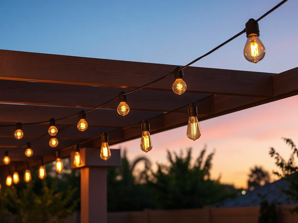 Bistro lighting install 1