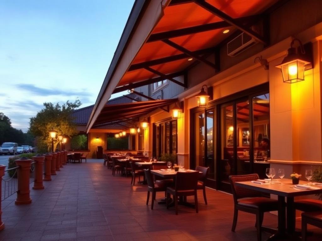 Bistro lighting install 3
